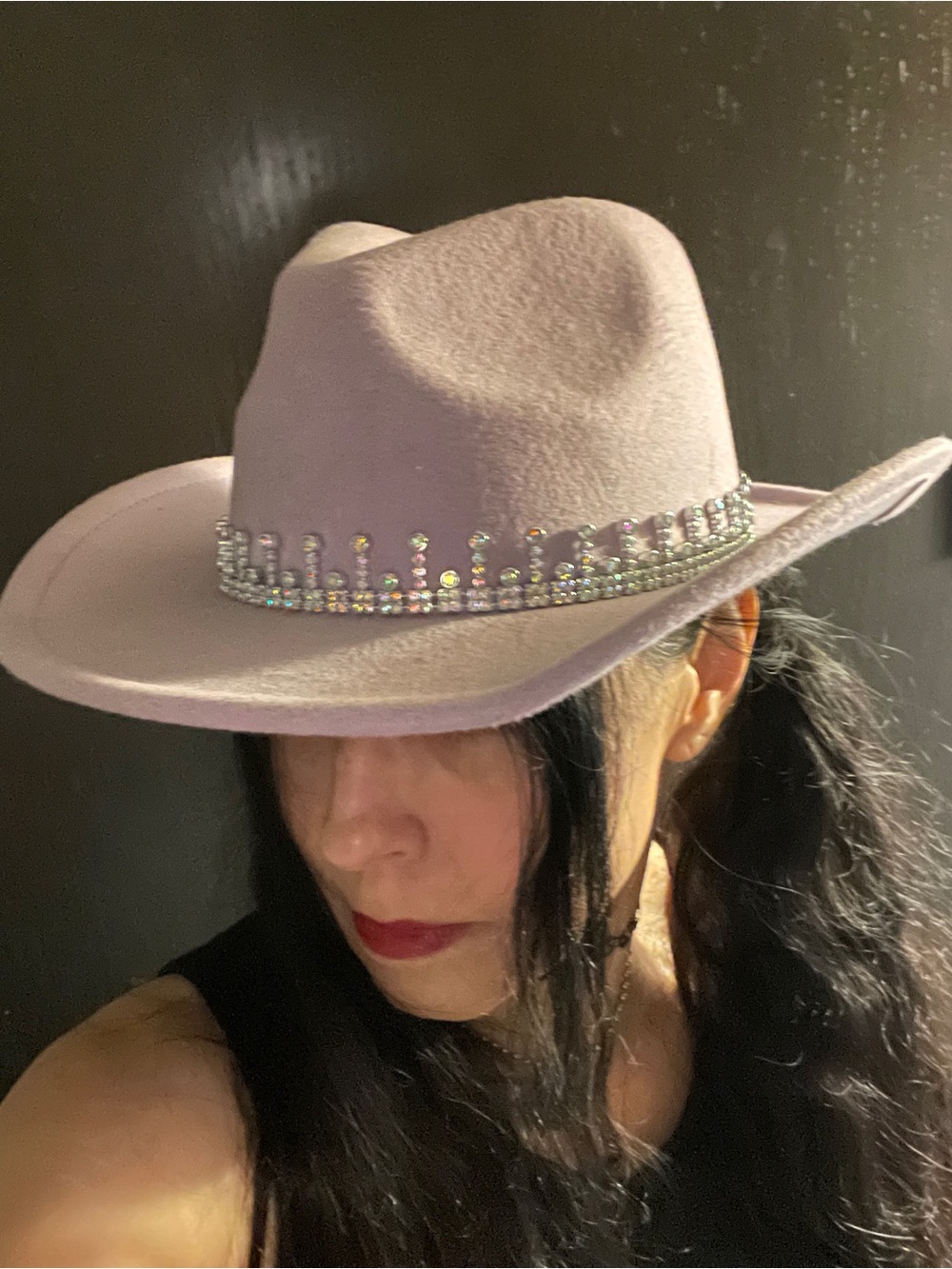 Lavender Rhinestone Cowgirl western hat - Picture 2 of 11